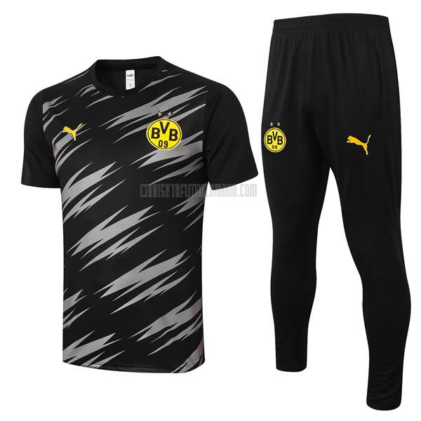 camiseta de entrenamiento y pantalones borussia dortmund negro 2020-2021