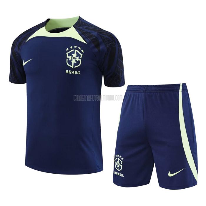 camiseta de entrenamiento y pantalones brasil 221221a1 azul 2023