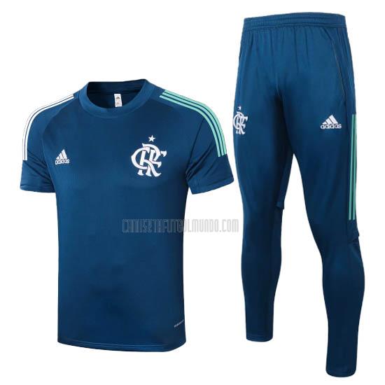 camiseta de entrenamiento y pantalones flamengo azul 2020-21