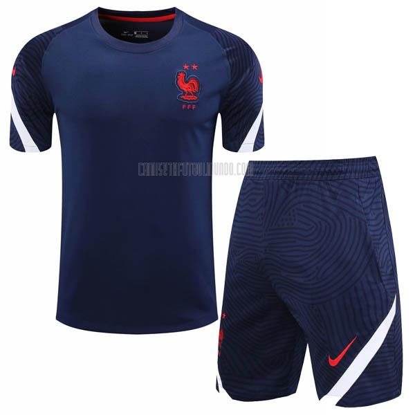 camiseta de entrenamiento y pantalones francia azul 2020-2021