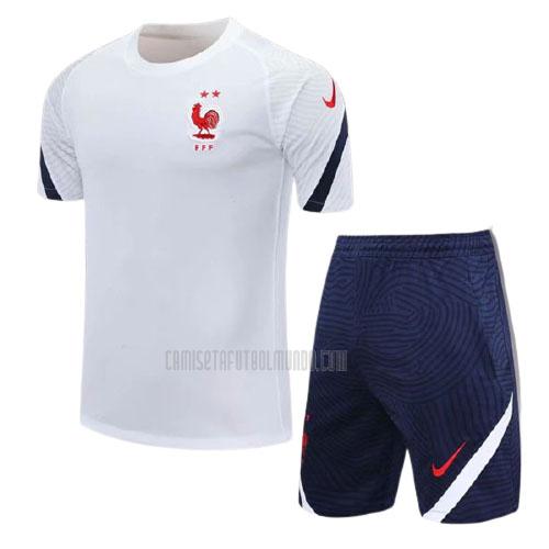 camiseta de entrenamiento y pantalones francia blanco 2020-2021