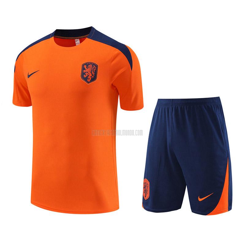 camiseta de entrenamiento y pantalones holanda naranja 2024
