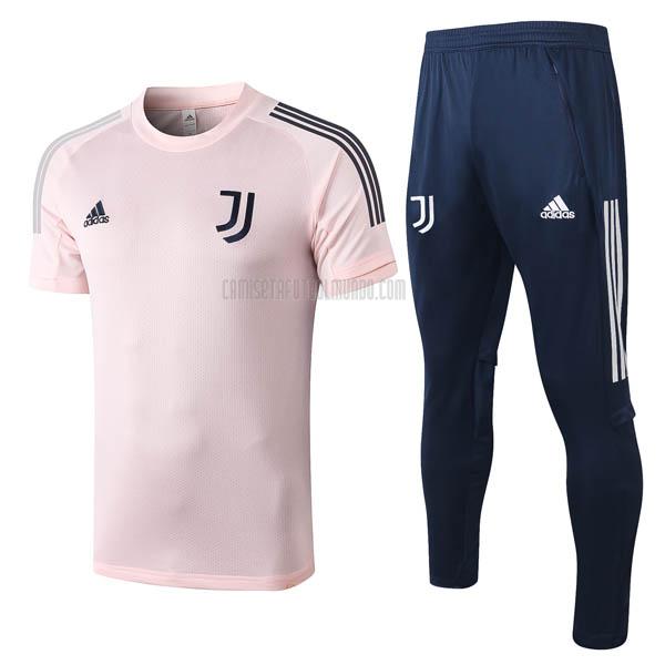 camiseta de entrenamiento y pantalones juventus rosado 2020-2021