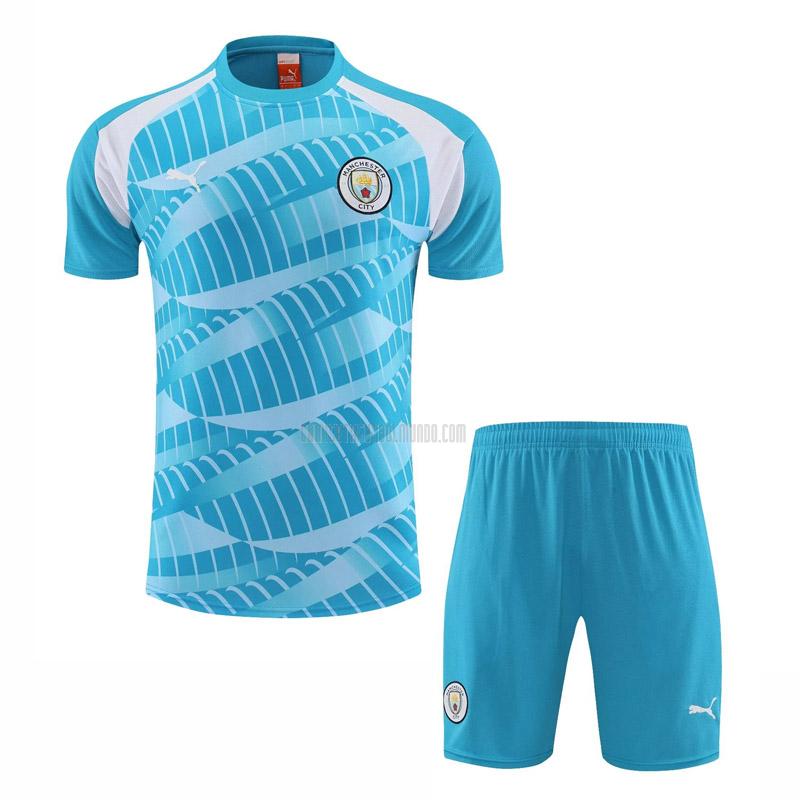 camiseta de entrenamiento y pantalones manchester city azul 2023-2024