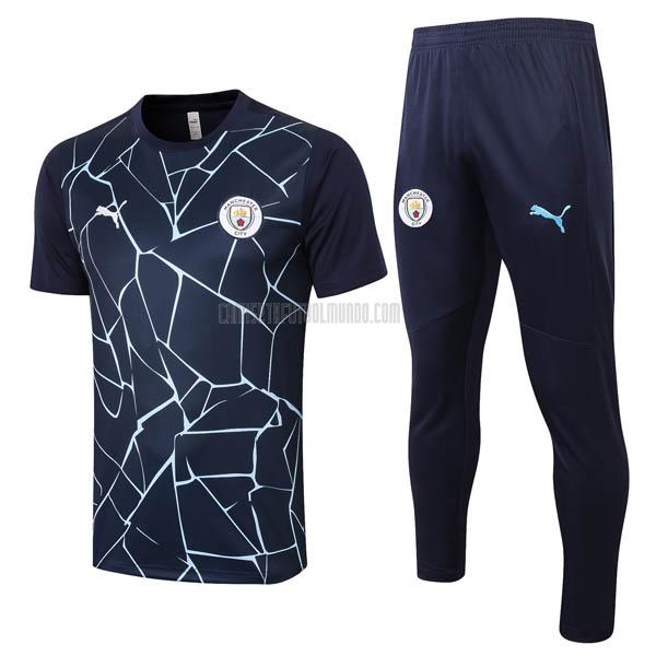 camiseta de entrenamiento y pantalones manchester city azul marino 2020-2021