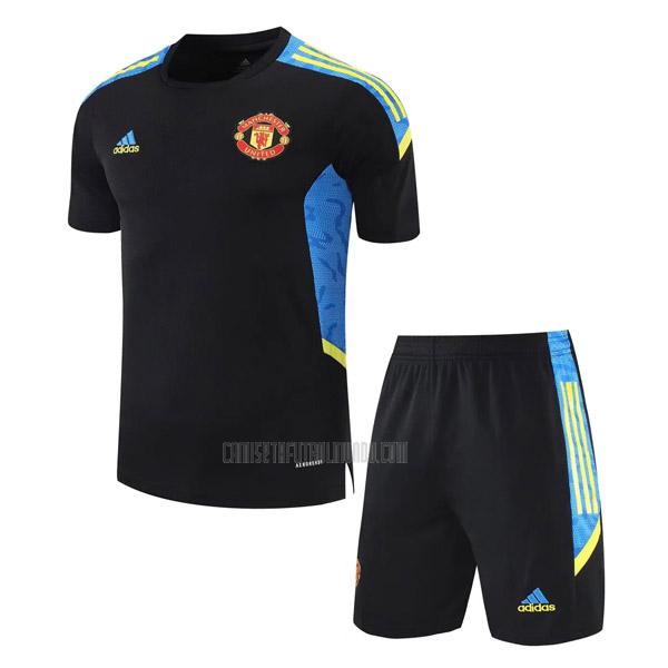 camiseta de entrenamiento y pantalones manchester united 08g6 negro 2021-2022