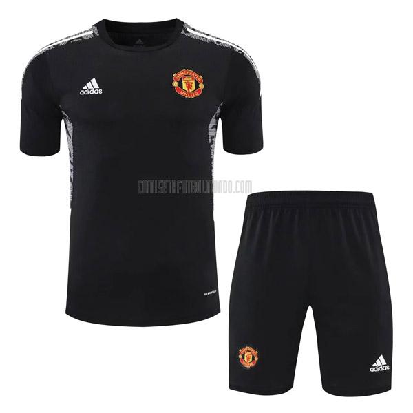 camiseta de entrenamiento y pantalones manchester united 08g9 negro 2021-2022