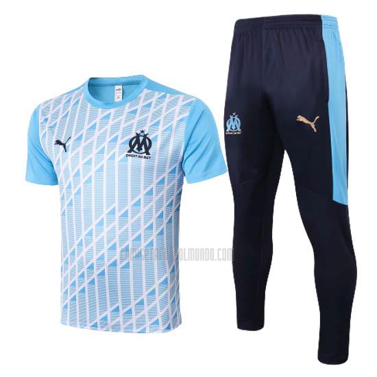 camiseta de entrenamiento y pantalones marseille azul 2020-2021