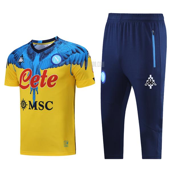 camiseta de entrenamiento y pantalones napoli amarillo 2021-2022