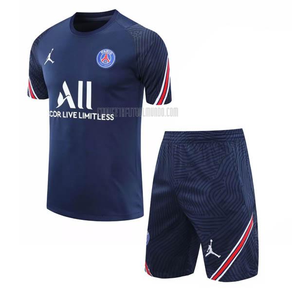 camiseta de entrenamiento y pantalones paris saint-germain azul 2020-2021
