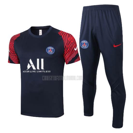 camiseta de entrenamiento y pantalones paris saint-germain azul marino 2020-2021