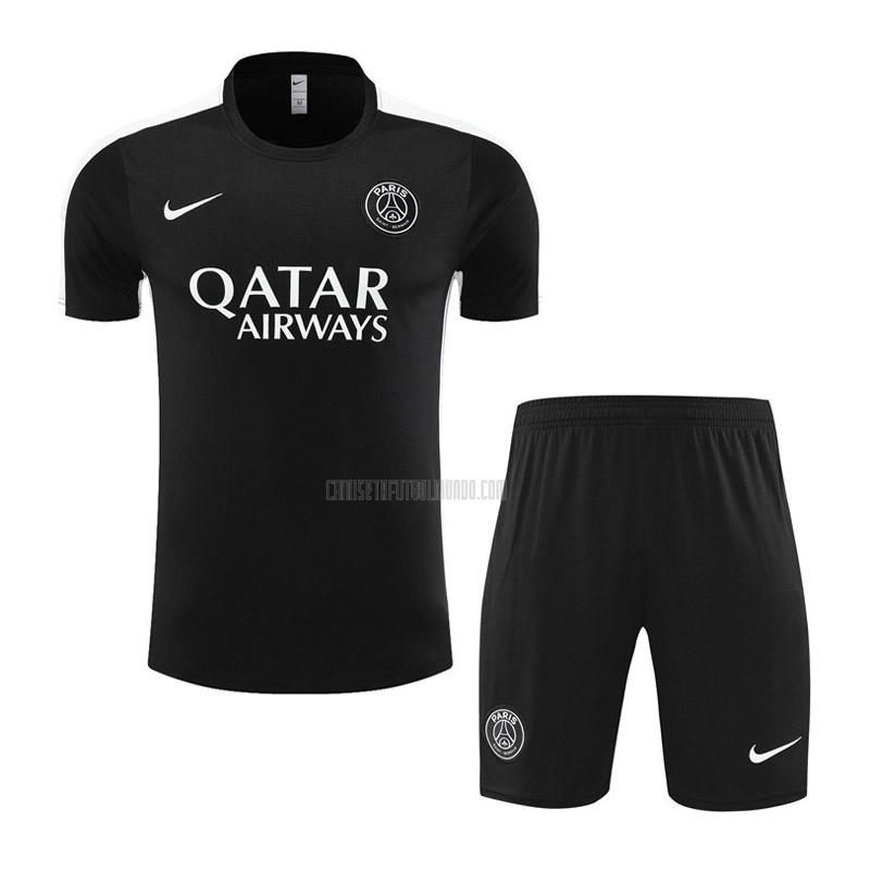camiseta de entrenamiento y pantalones paris saint-germain negro 2023-2024