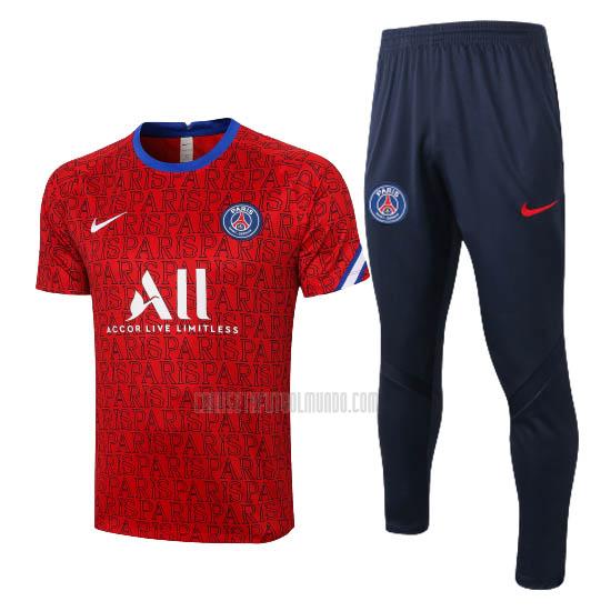 camiseta de entrenamiento y pantalones paris saint-germain rojo 2020-2021