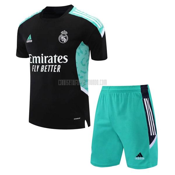 camiseta de entrenamiento y pantalones real madrid negro 2021-2022