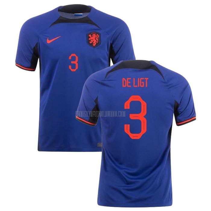 camiseta de ligt holanda copa mundial segunda 2022