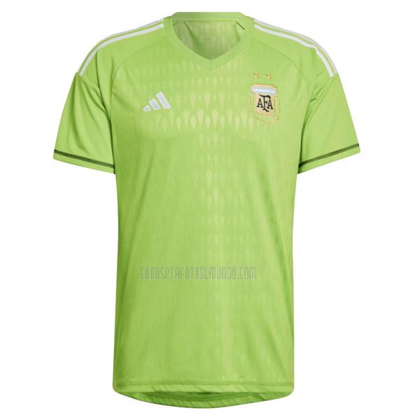 camiseta del argentina del copa mundial portero verde 2022