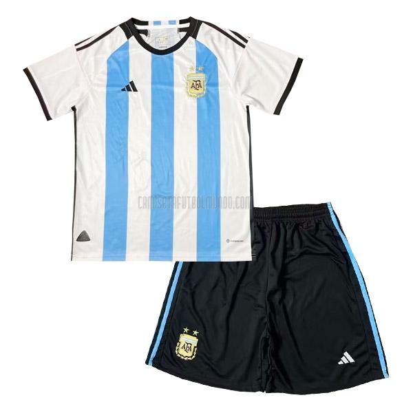 camiseta del argentina del niños primera 2022