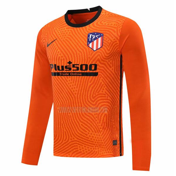 camiseta del atlético de madrid del manga larga portero naranja 2020-2021