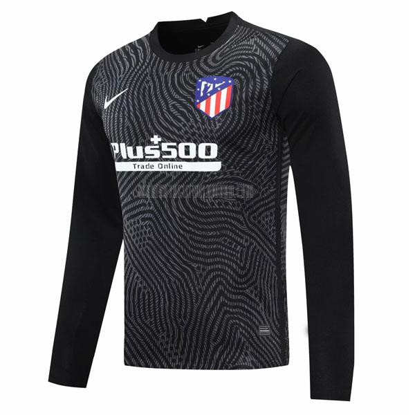 camiseta del atlético de madrid del manga larga portero negro 2020-2021