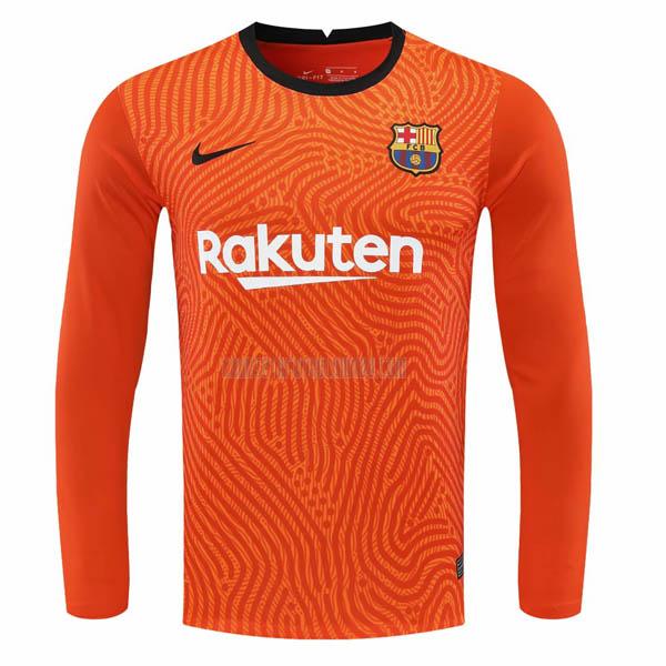 camiseta del barcelona del manga larga portero naranja 2020-2021