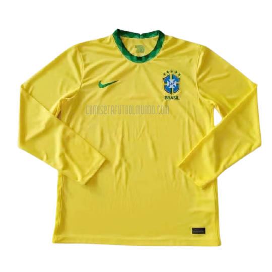 camiseta del brasil del manga larga primera 2020-2021