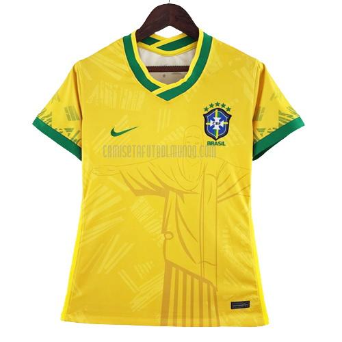 camiseta del brasil del mujer amarillo bx1 2022