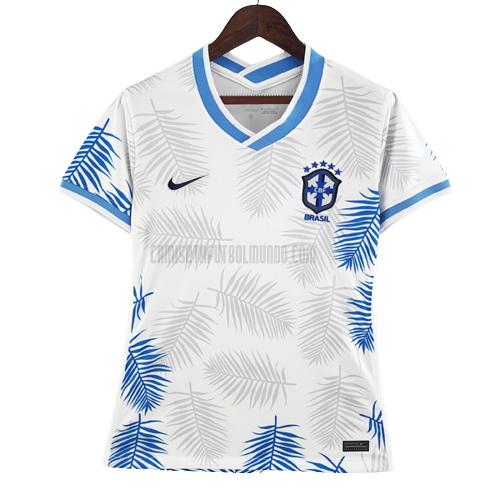 camiseta del brasil del mujer blanco bx1 2022
