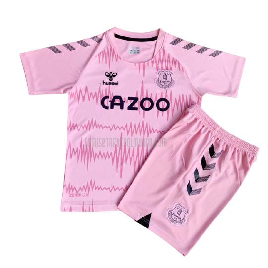 camiseta del everton del niños portero rosado 2020-2021