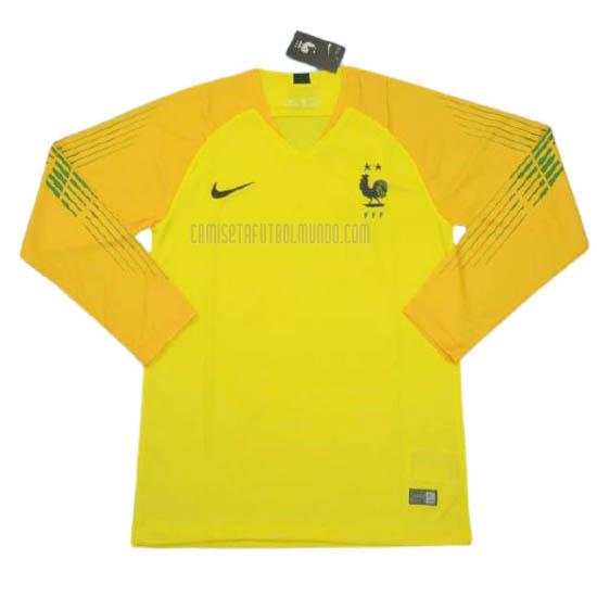 camiseta del francia del manga larga amarillo 2018-2020