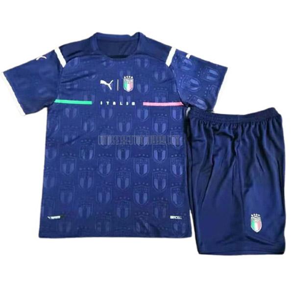 camiseta del italia del niños azul 2021