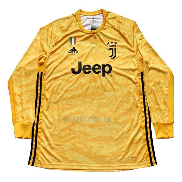 camiseta del juventus del manga larga portero amarillo 2019-20