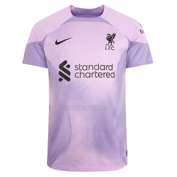 camiseta del liverpool del portero violeta 2022-2023