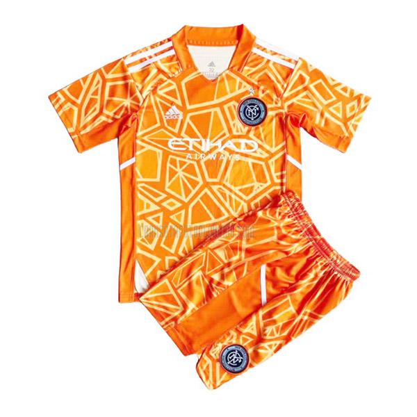 camiseta del new york city del niños portero naranja 2022-2023