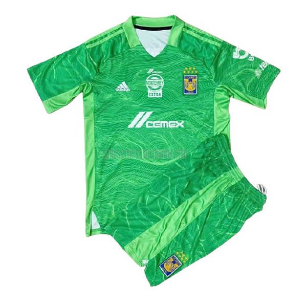camiseta del tigres uanl del portero niños verde 2021-2022
