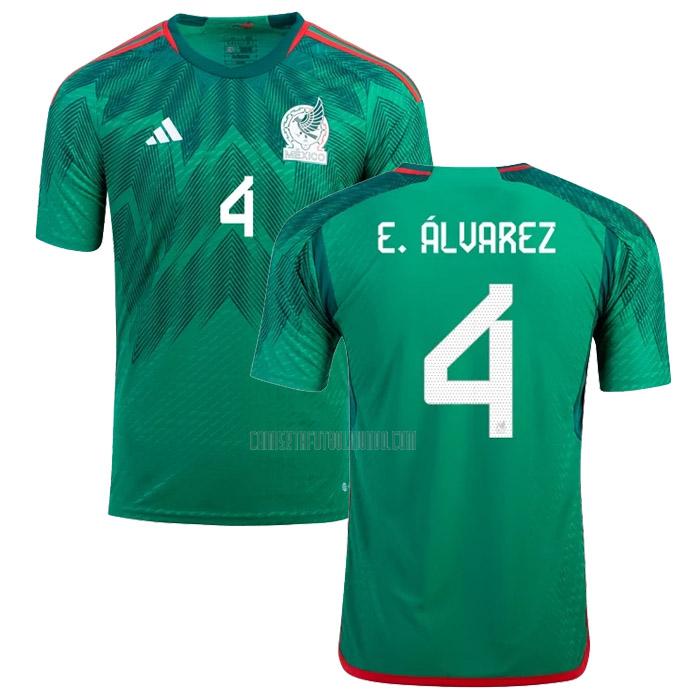 camiseta e. alvarez méxico copa mundial primera 2022