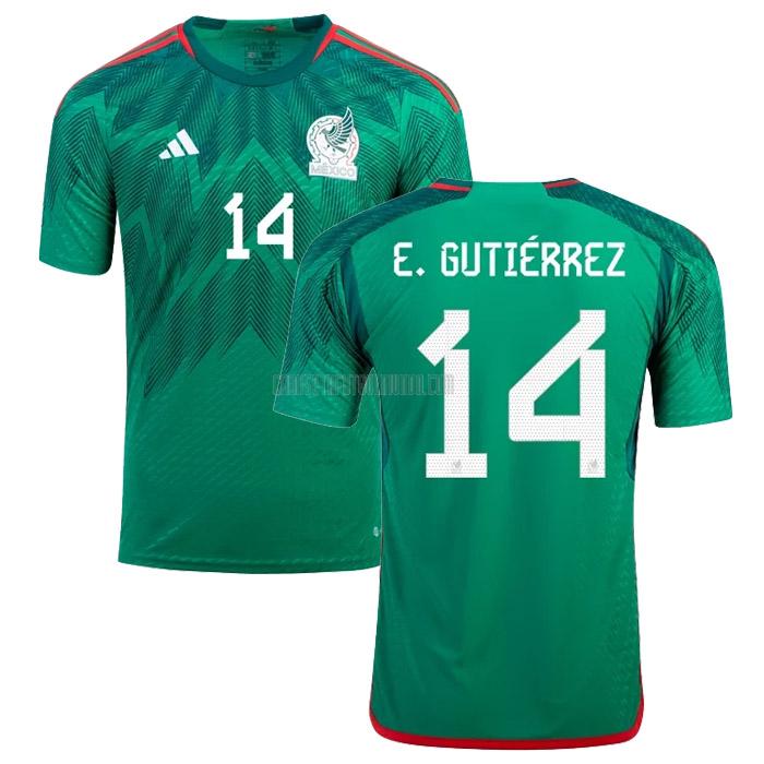 camiseta e. gutierrez méxico copa mundial primera 2022