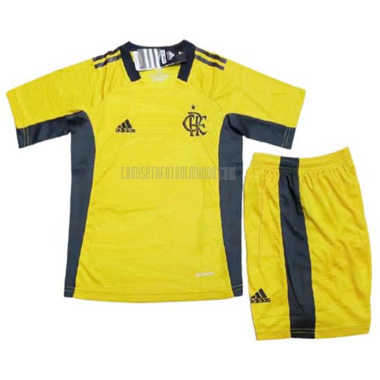 camiseta flamengo niños portero amarillo 2021-2022