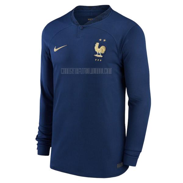 camiseta francia copa mundial manga larga primera 2022