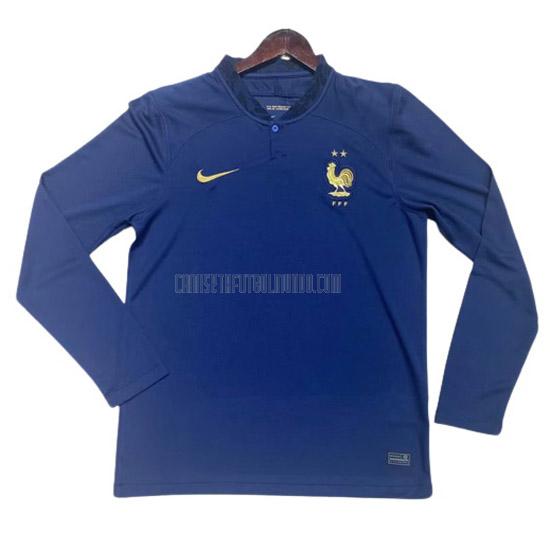 camiseta francia manga larga copa mundial primera 2022