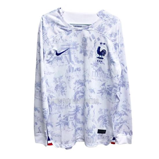 camiseta francia manga larga copa mundial segunda 2022