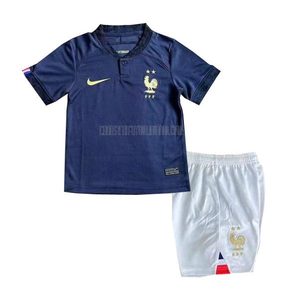 camiseta francia niños copa mundial primera 2022