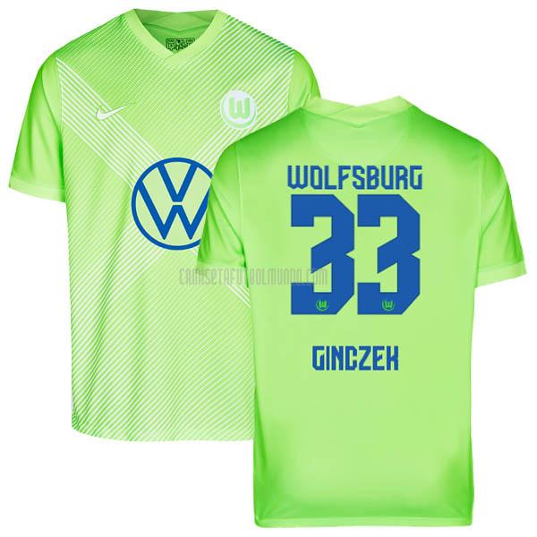camiseta ginczek del wolfsburg del primera 2020-2021