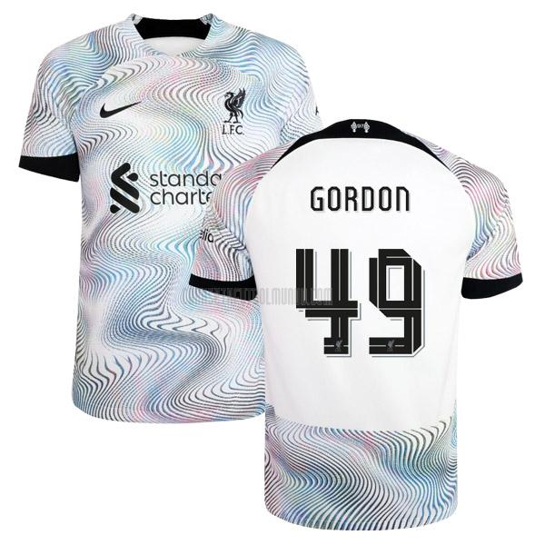 camiseta gordon liverpool segunda 2022-2023