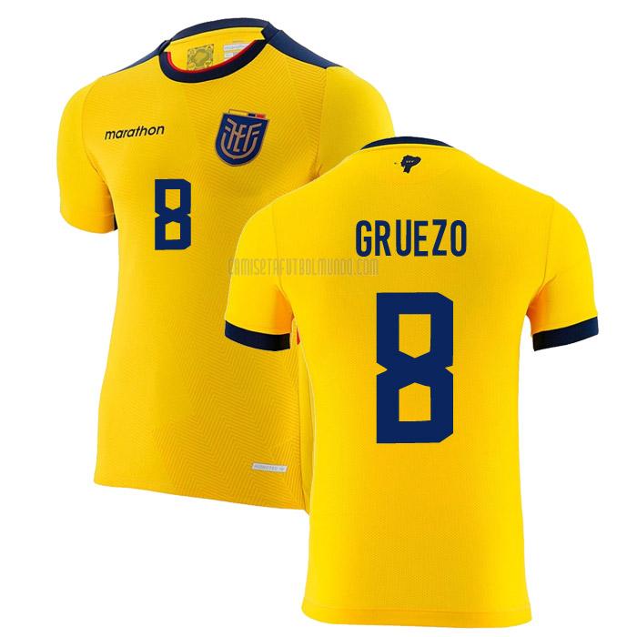 camiseta gruezo ecuador copa mundial primera 2022
