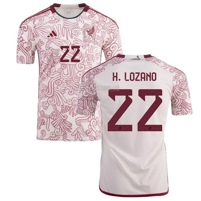 camiseta h. lozano méxico copa mundial segunda 2022