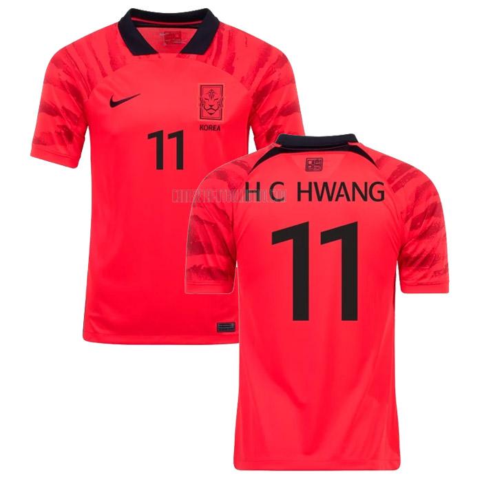 camiseta h c hwang corea del sur copa mundial primera 2022