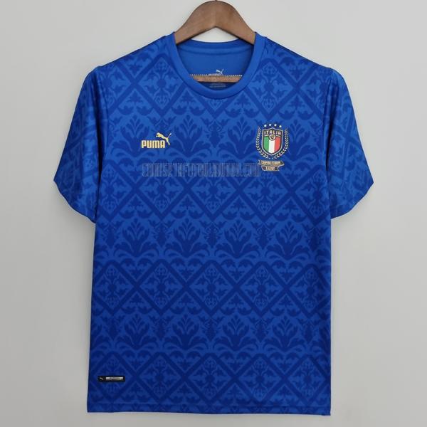 camiseta italia edición especial del campeonato de europa azul 2022
