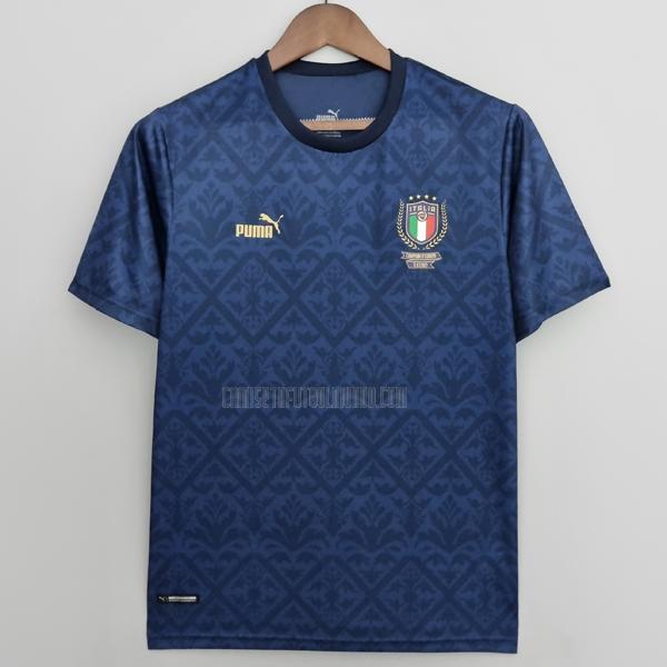 camiseta italia edición especial del campeonato de europa azul marino 2022