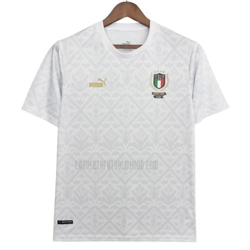 camiseta italia edición especial del campeonato de europa blanco 2022