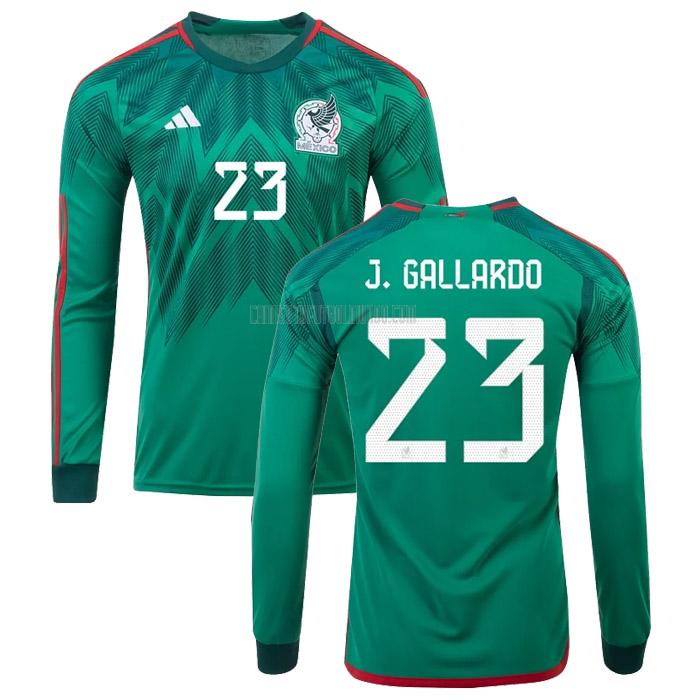 camiseta j. gallardo méxico manga larga copa mundial primera 2022